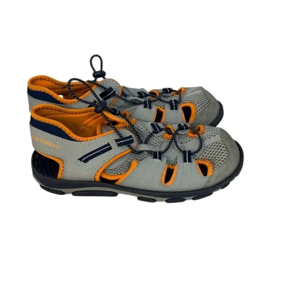 New Balance Kids Youth Adirondack Adjustable Sandals Gray Orange G4 Women's 5.5